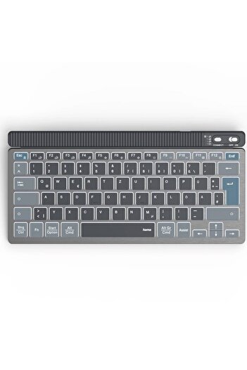 Hama Tastatură wireless WK-700, multi-dispozitiv, iluminată, neagră