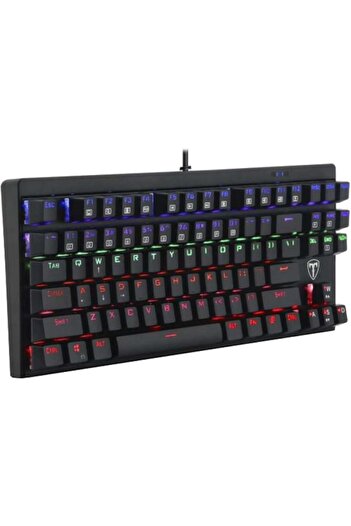 T-DAGGER Tastatură mecanică de gaming Corvette, iluminare verde, comutator Outemu albastru + mouse de gaming
