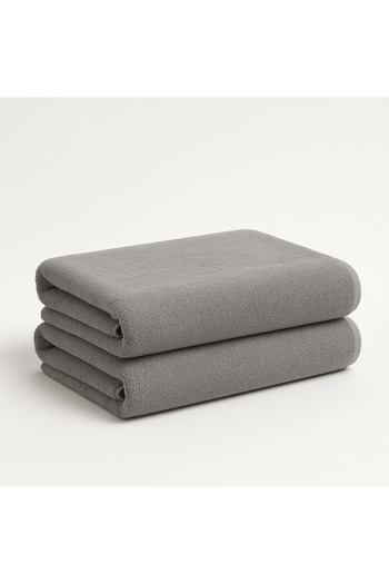 KAYABEY HOME Set of 2 Large Bath Towels 90X150 cm 100% Cotton – Soft, Water Absorbent, Durable