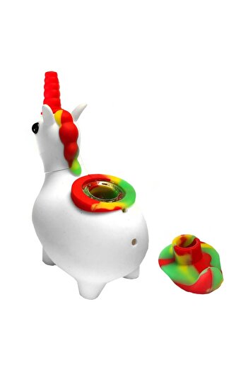 Urban Crew Pipa cu apa Bong Unicorn Rasta alb Black Sheep 12cm