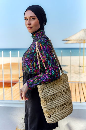 Remsa Mayo Straw Bag Beach Bag 005 Beige01