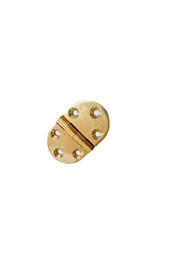 Nobel Brass Oval Leaf Hinge 30X45X2 mm – 3 cm Decorative Hinge / 5 Pieces
