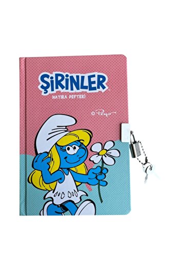 Polin The Smurfs Locked Memory Book, 14X20 Cm, 96 Sheets, Color Cover