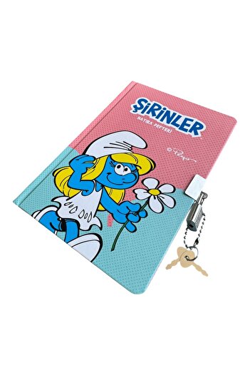 Polin The Smurfs Locked Memory Book, 14X20 Cm, 96 Sheets, Color Cover