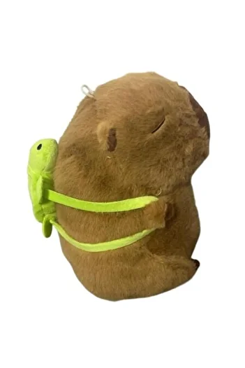OEM Capybara Plush Toy, With Backpack, 30 Cm, Brown