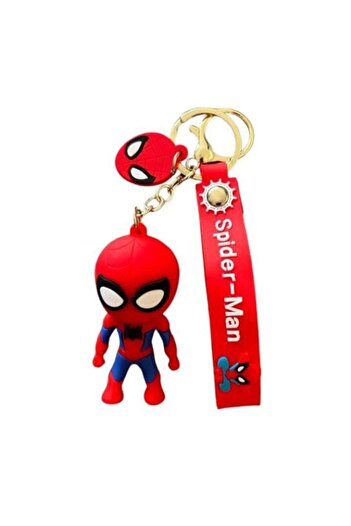 SPIDERMAN Spider-Man Keychain Figurine, Red-Blue, 6cm