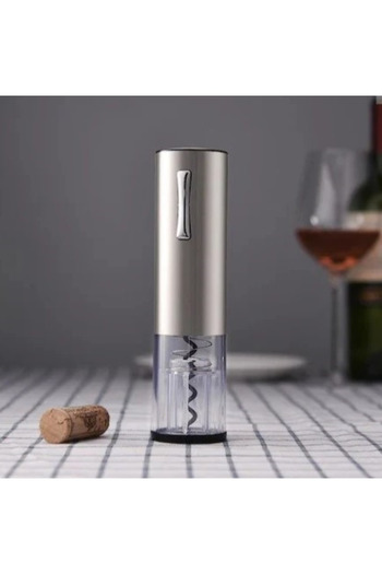 Adsinio Electric Corkscrew, Wine Opener Set, Serving Stopper and Vacuum Stopper, Adsinio, Silver/Black