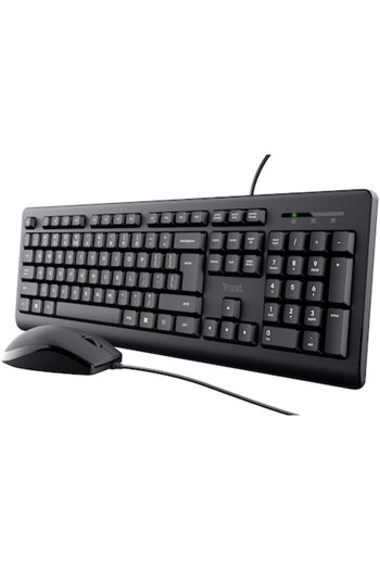 Trust Kit keyboard and mouse Primo, USB, Black