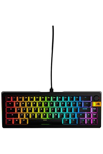 Glorious PC Gaming Race Tastatură mecanică Glorious GMMK 3 HE 65%, comutatoare Glorious Fox HE, aspect american, 66 de taste, neagră