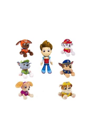 OEM Set 7 Figurine de plus, Patrula Calusilor si Ryder, tip breloc, multicolor, 15 cm