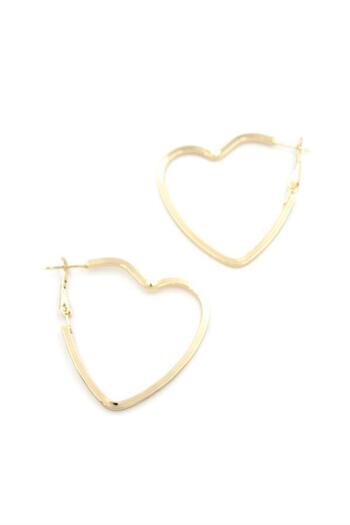 Royaleks Heart hoop earrings - gold