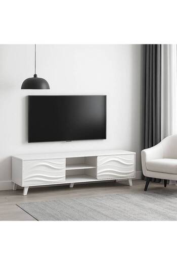 Al Saada Home TV Unit - 140×40×45cm - White