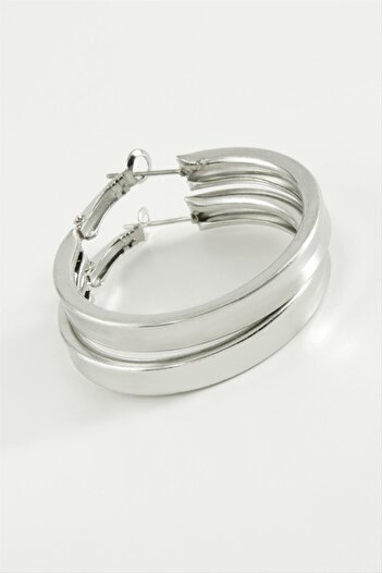 feryal Flat Square Hoop Earrings 4.5 cm