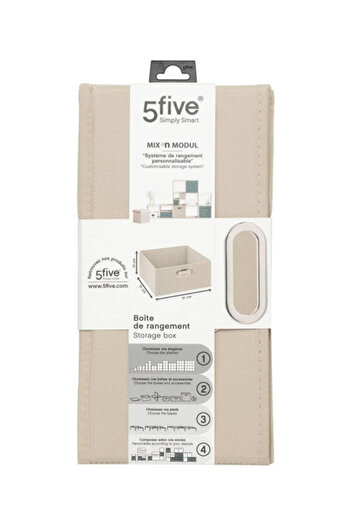 Five Simply Smart Polypropylene and Metal Foldable Storage Box 31 x 15 cm