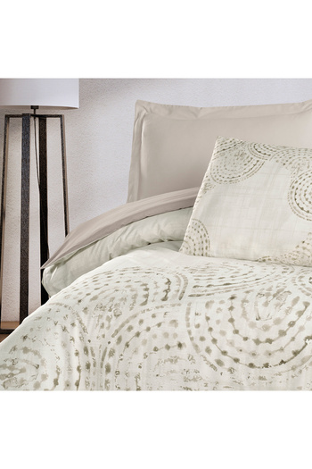 Altınbaşak Zenit Double Ranforce Duvet Cover Set Beige (4 Pieces) Double Duvet Cover Set