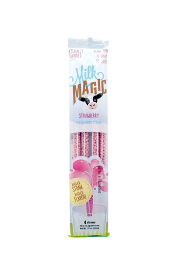 Milk Magic 4 قطع من الفراولة بنكهة حليب الفراولة، خالية من الغلوتين وغير معدلة وراثيًا، 20.8 جم