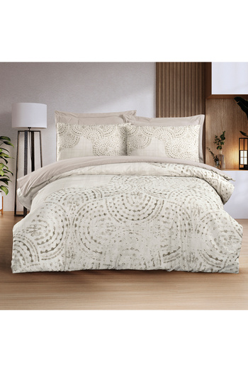 Altınbaşak Zenit Double Ranforce Duvet Cover Set Beige (4 Pieces) Double Duvet Cover Set