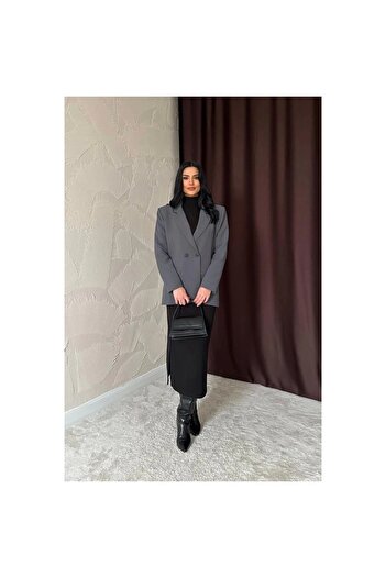 gl00my Elegant Smoked Blazer Jacket