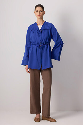 Touché Privé Poplin Kimono with Tie Front