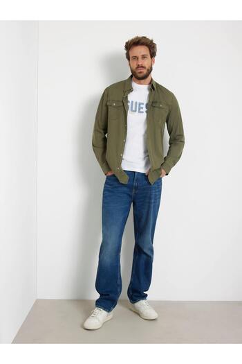 Guess Green Men's Shirt M4Yh09Wgbp0G8F6 Ls Western Shirt Co