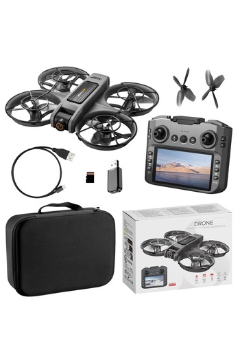 SoundWave Noe - Drone GPS LCD Kumanda ekranlı pervane korumalıklı çarpışma sensörlü (OTOMATİK GERİ DÖNÜŞ)