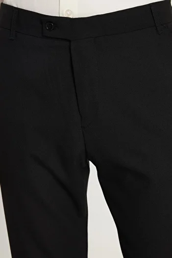 Tudors Men's Slim Fit Slim Fit Chino Side Pocket Cotton Black Trousers