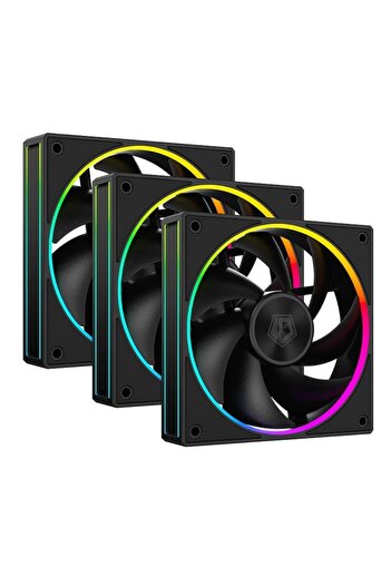 ID-COOLİNG Set of 3 AF-127 120mm Black Fans aRGB Lighting
