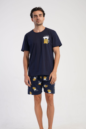 Vienetta Secret Vienetta Beer Cotton Pajamas Black