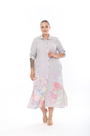 XL Modam Women's Woven Viscosa Printed Plus Size Dress