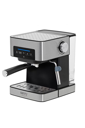 CAMRY Espressor semiautomat cu spumiera CR 4410, Inox, 15 bar, Argintiu/Negru