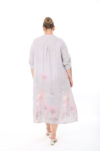XL Modam Women's Woven Viscosa Printed Plus Size Dress