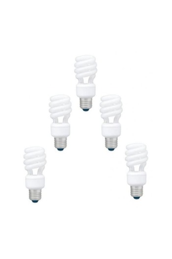 PANASONIC Set 5 becuri economice EFD11E27HD3E-5, putere lampă 11W, echivalent cu incandescentă de 55W