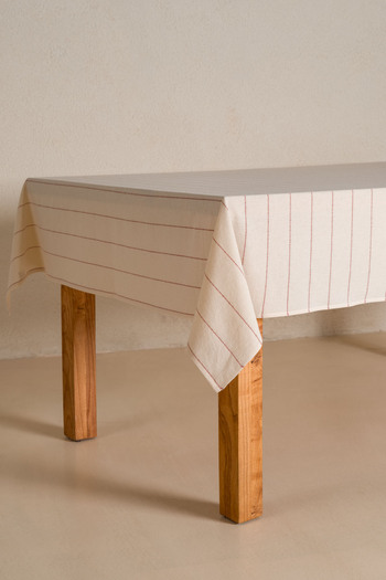 Koza Home Grain 100% Cotton Table Cloth Cream-Tile 140X200 cm 2599