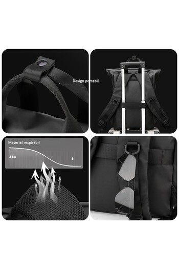 OBRALIX Multifunctional Laptop Backpack, Black,