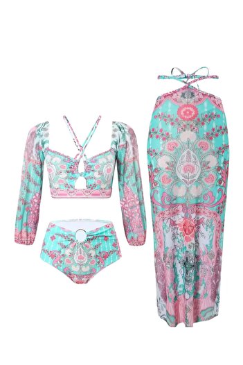G&H UNDERWEAR Fairtyle Long Sleeve Swimsuit Pareo Set