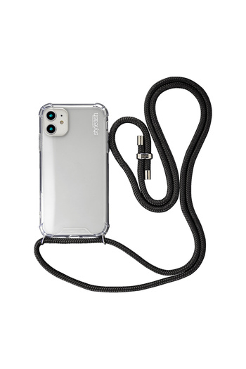 STYLEASH Transparent phone case with integrated cord Styleash, iPhone XR
