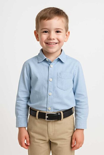 başkent çanta Children's Belt Genuine Leather