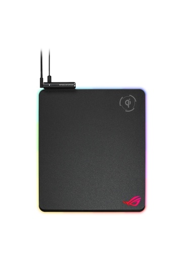 ASUS Gaming Mousepad ROG Balteus Qi, RGB, Qi Charging, USB Port, Aura Sync Lighting, Black
