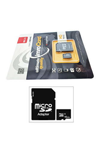 Imro microSDHC 16GB Class 4 Memory Card with Adapter, in blister