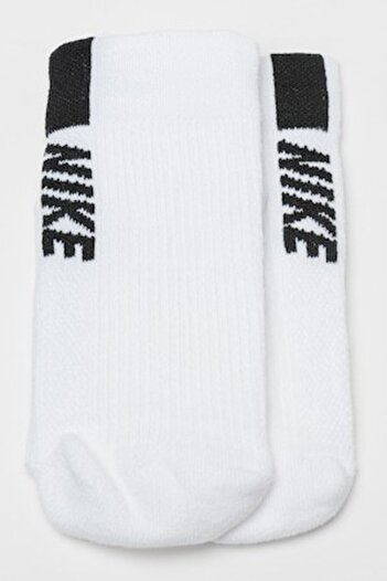 Nike , Set of Long Socks for Running - Multiplier - 2 Pairs, Off-White, Black, M