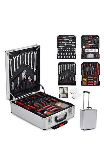 Generic Multi-purpose 187pcs Portable Hand Tool Kit Trolley Case Mechanics Toolbox Set