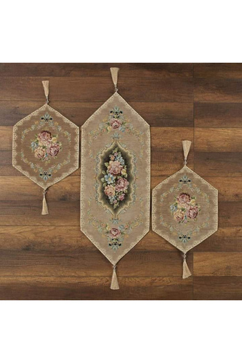 MYHOMEGOBLEN Tapestry Chenille Set of 3 Runners