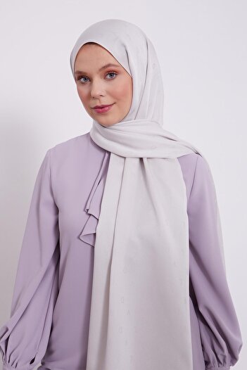 İLKYAZ Levi̇dor Lvd Printed Jacquard Shawl Stone