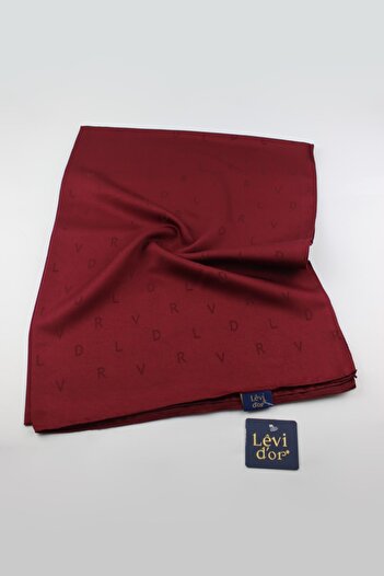 İLKYAZ Levi̇dor Lvd Printed Jacquard Shawl Cherry