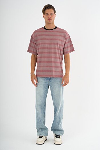 ALEXANDERGARDI Crew Neck Striped Oversize T-Shirt
