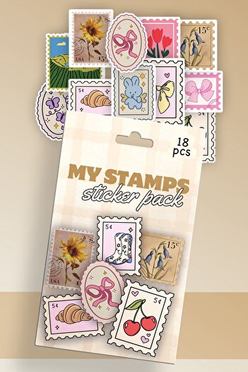 Planet Butik My Stamps Boxed Sticker Set of 18