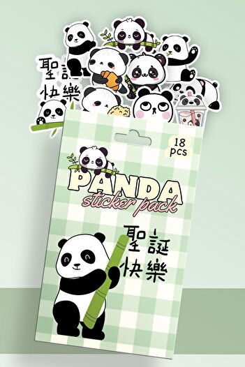 Planet Butik Panda Boxed Sticker Set of 18