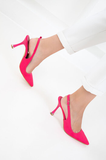 SOHO Fuchsia Matte Satin Women's Classic Heeled Shoes 20783