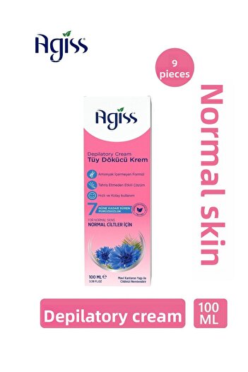 AGISS Depilatory Cream Normal Skin 100 ml Pack of 6