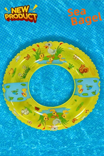 BibKing Children's Sea Ring, Duck Printed Pool Ring for Girls, Suitable for Boys, Sea Ring (51 cm 2-4 Years)